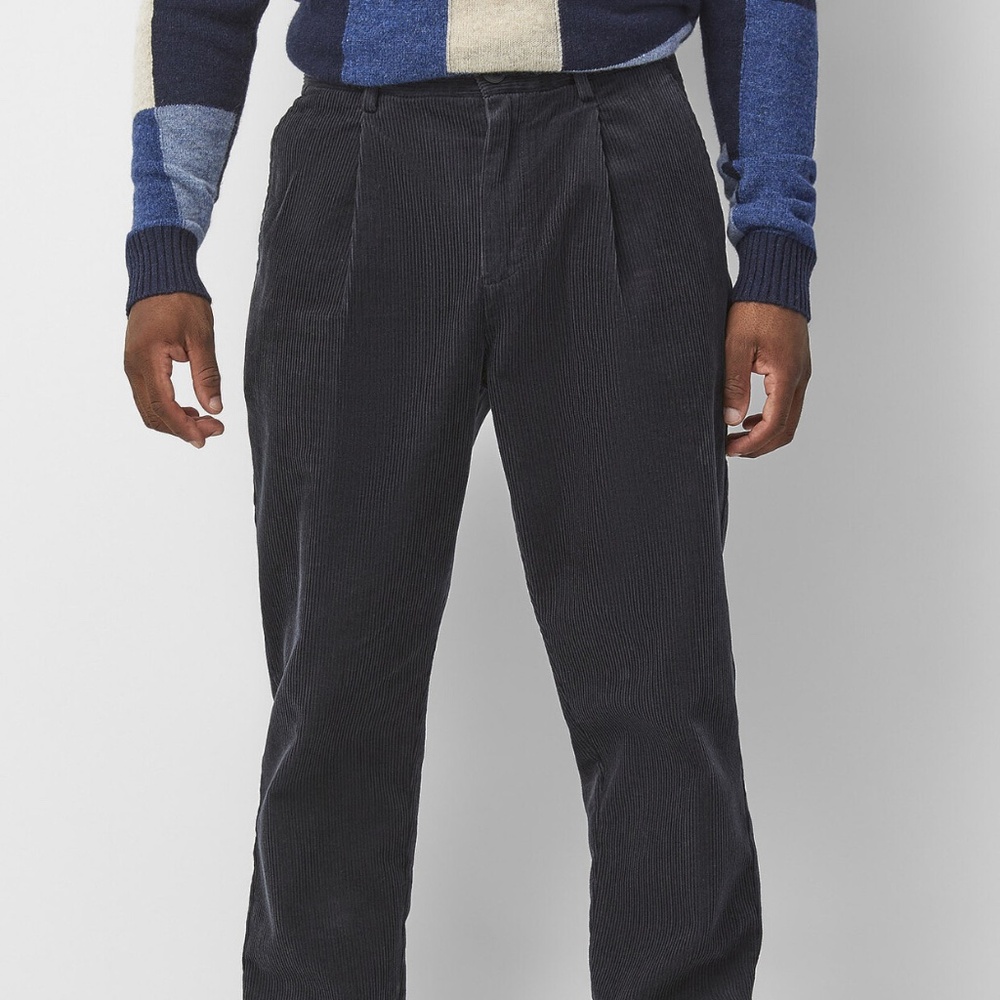Frank And Oak Men's Jamie Tapered Corduroy - Navy - Mens 31